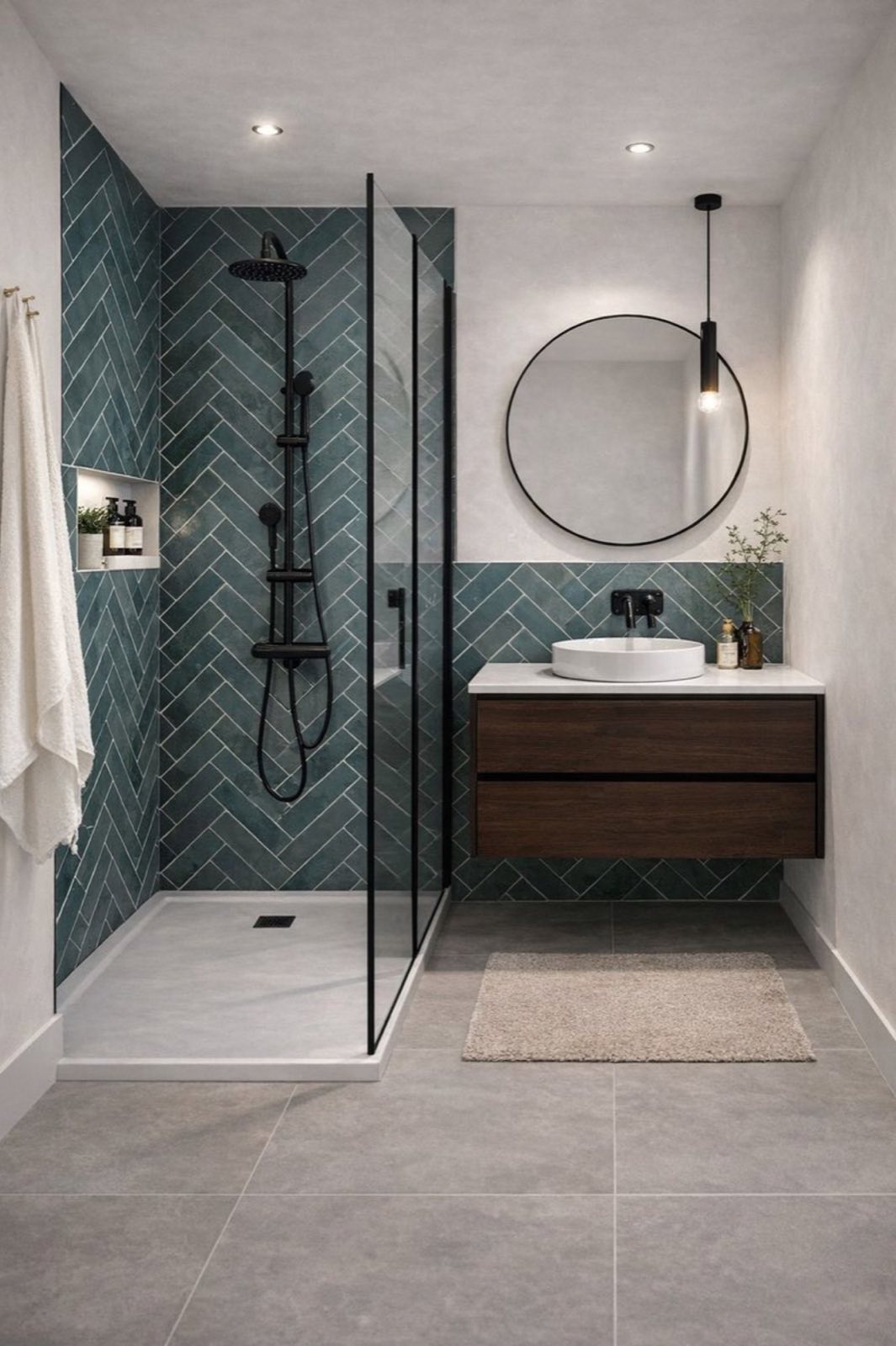 Finished bathroom illustrating coordinated property repair and maintenance work